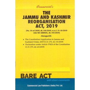 Commercial's The Jammu and Kashmir Reorganisation Act, 2019 Bare Act